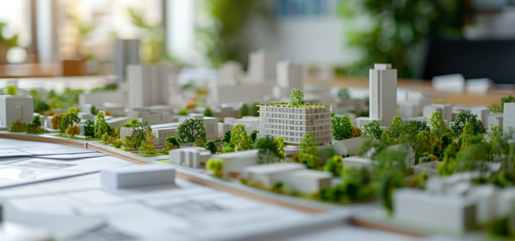 Die Domäne des Stadtplaners: Eine Mischung aus Planungsinstrumenten und Entwürfen für die Gestaltung nachhaltiger Städte und Strategien für ein grünes Wirtschaftswachstum.